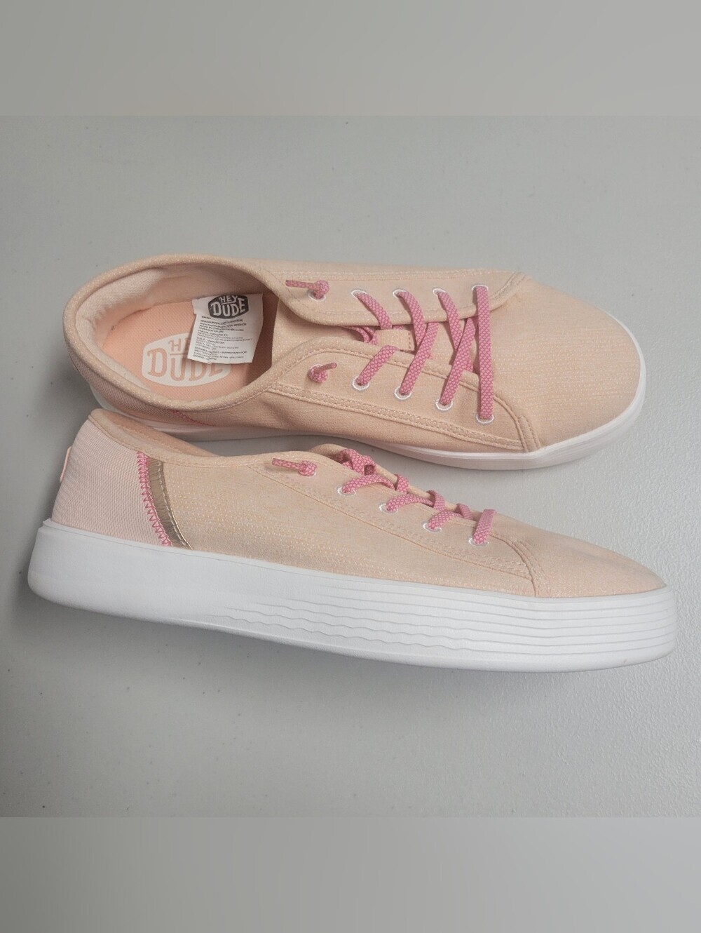 Hey Dude Cody W Heathered Knit Mesh Pink W 11. - Picture 4 of 10